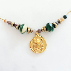 Collier scarabée Maya