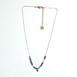 Collier Maharani bleu