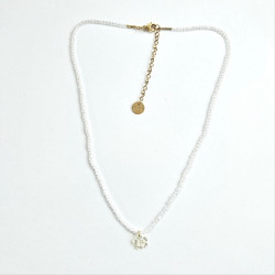 Collier fleur de tiaré blanc