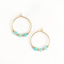 Necklace galets turquoise amazonite
