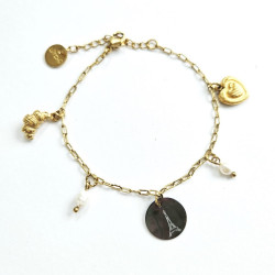 Bracelet multi charms Paris