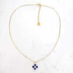 Collier Trèfle Précieux lapis