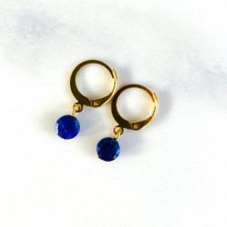 Mini Moon earrings Blue