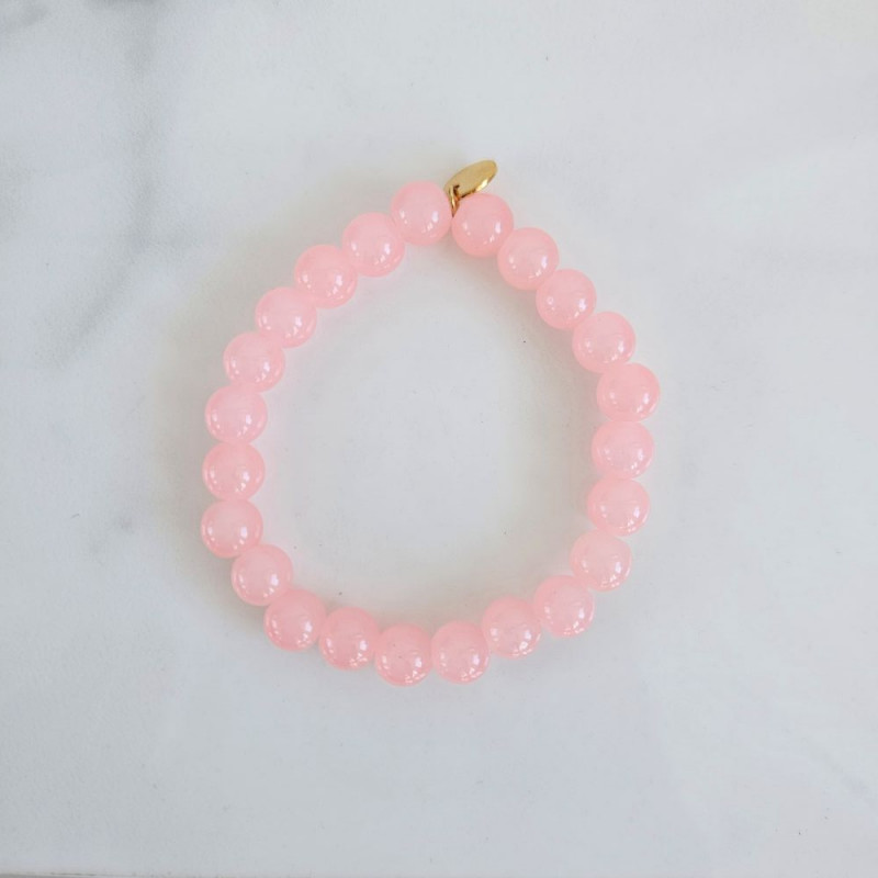 Bracelet Jellybeans élastiqué rose