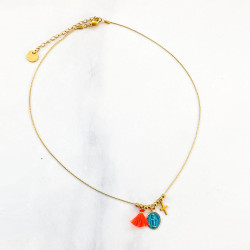 Collier Rainbow Mary Médailles précieuses Turquoise