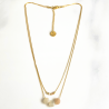 Collier double lune Rose Mini moon