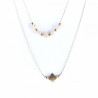 Double necklace 4 leaf clover 