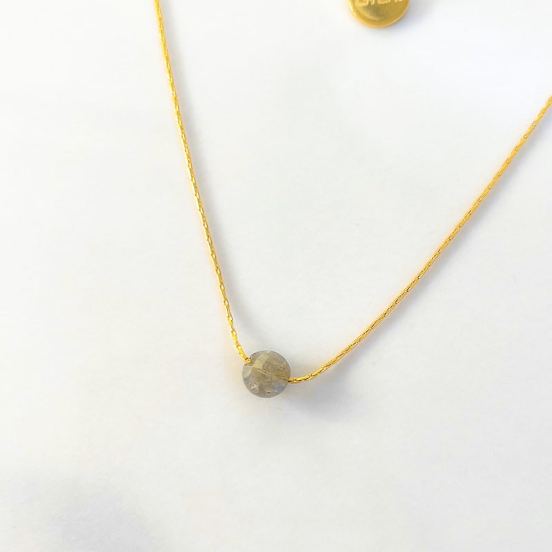 Collier Mini Moon gris