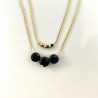 Double Blue moon necklace Mini moon