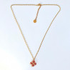 Collier Trèfle Précieux cornaline