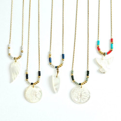 Collier Totem bleu Dent de requin