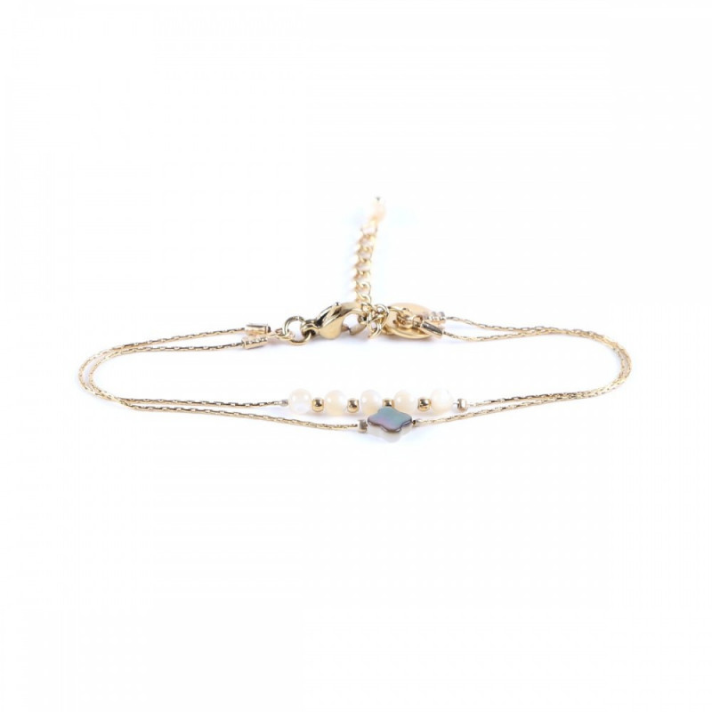 Bracelet double Trèfle