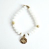 White Compass Rose Elastic Bracelet