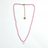 Collier fleur de tiaré rose