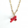 Collier grappe corail Maeva
