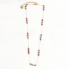 Necklace cubes Pink pierre de soleil
