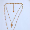 Double sautoir blason Athena