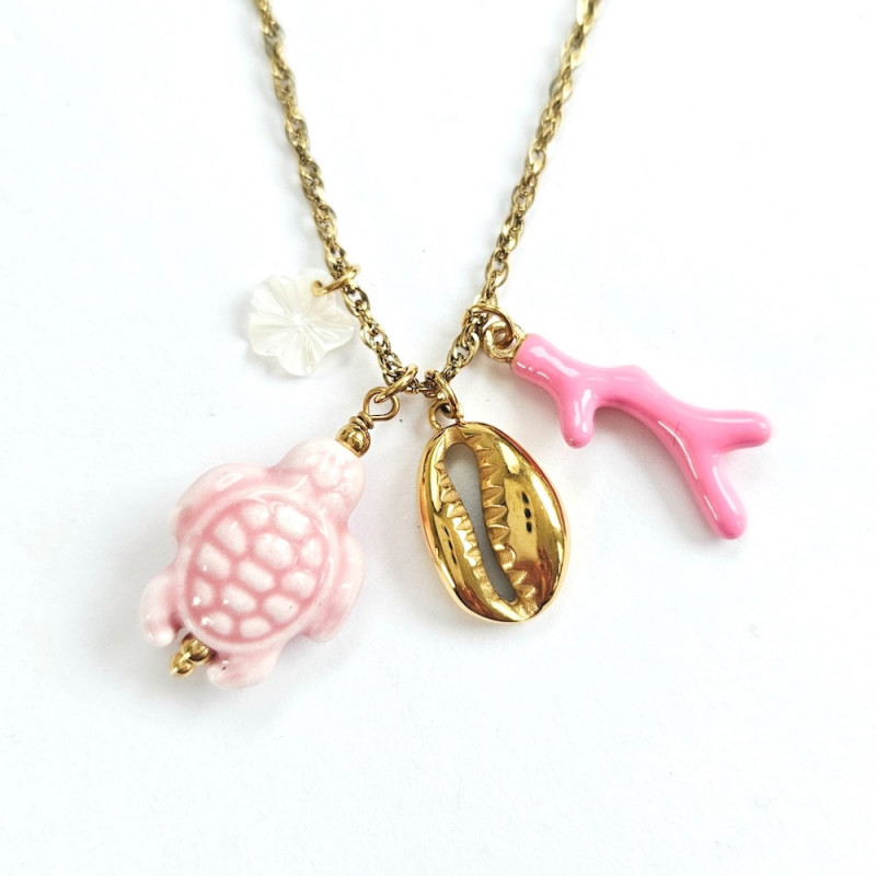 Vahiné Pink Long Necklace