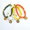 Bracelet elastiqué Rose des vents Jaune
