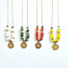 Collier Rose des vents Jaune