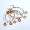 Bracelet cordon Rose des vents Rouge