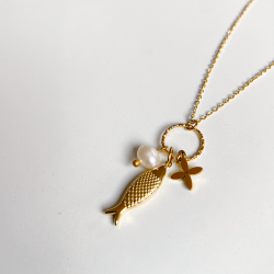 Collier grappe poisson