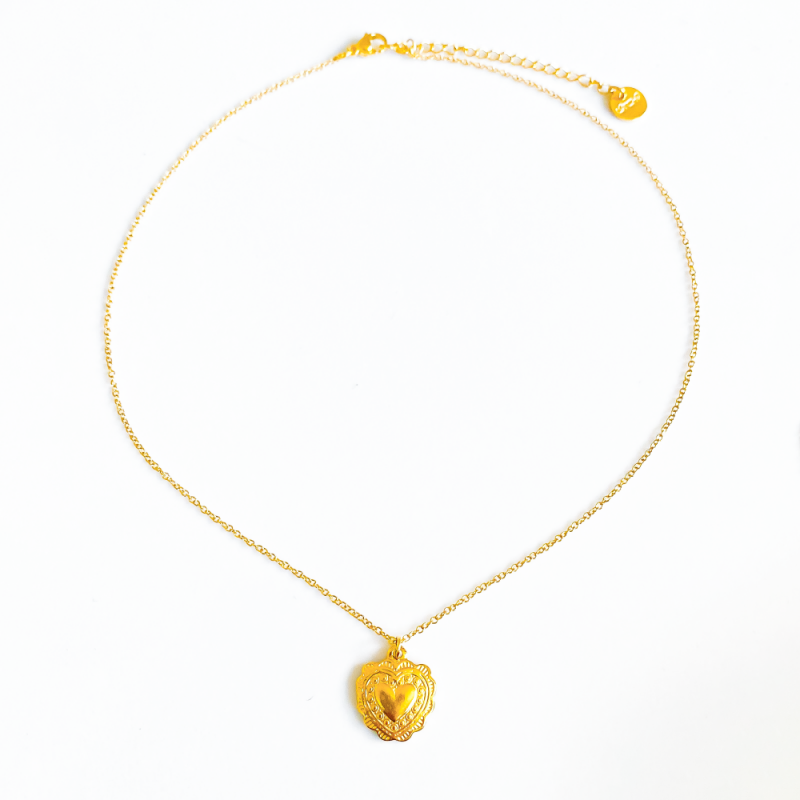Chaîne pendentif cœur ex-voto