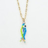 Sea Party Blue Fish Long Necklace