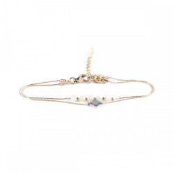 Double bracelet 4 leaf clover 