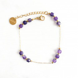 Bracelet cubes violet améthyste