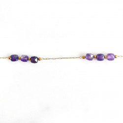 Bracelet cubes violet améthyste