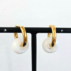 Boucles d'oreilles Froot Loops blanches