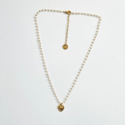 Collier Perolina Coeur Blanc