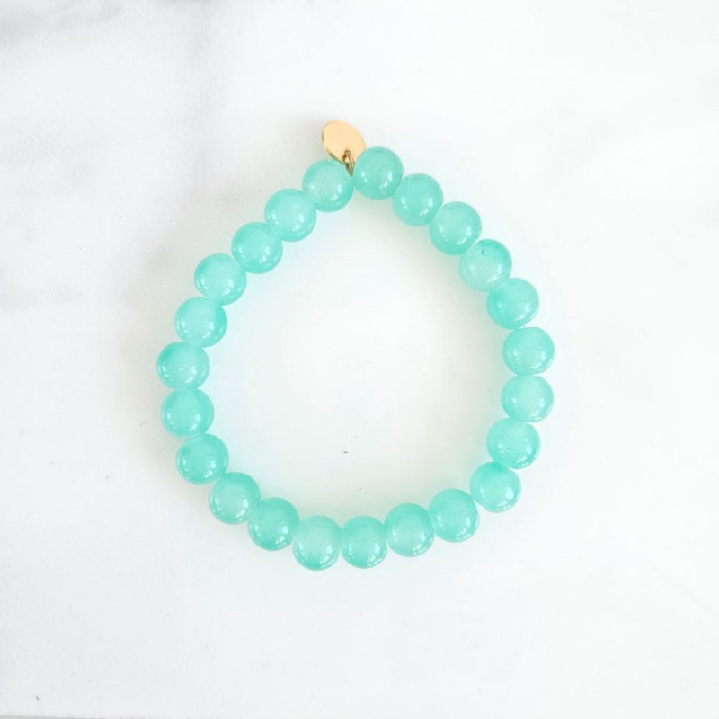 Bracelet élastiqué Jellybeans bleu pour adulte