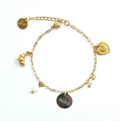 Paris Multi Charms Bracelet