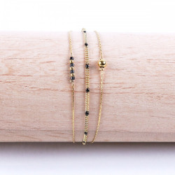 Triple bracelet Anna black