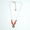 Orange Compass Rose Necklace