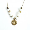 White Compass Rose Necklace