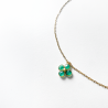 Collier trèfle précieux vert