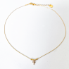 Collier chaîne serpent mini croix noire