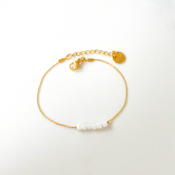 Bracelet Simply Square blanc