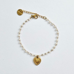 Bracelet Perolina Coeur Blanc