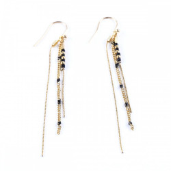 Boucles d'oreilles Anna Noir