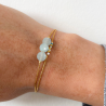 Bracelet double lune Bleu Mini moon