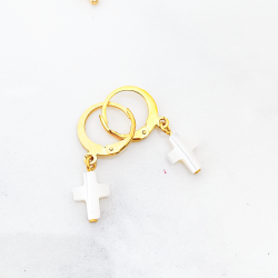 Boucles Céleste Croix
