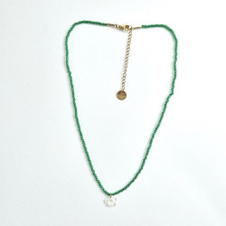 Green Tiare Flower Necklace