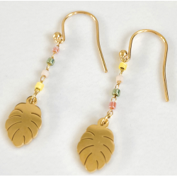 Boucles d'oreilles Miyuki Triple Sable