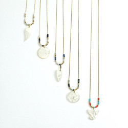 Collier Totem blanc Aile