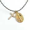 Rainbow Mary Gold Lucky Charm Necklace