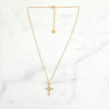 Collier croix blanc Madonna